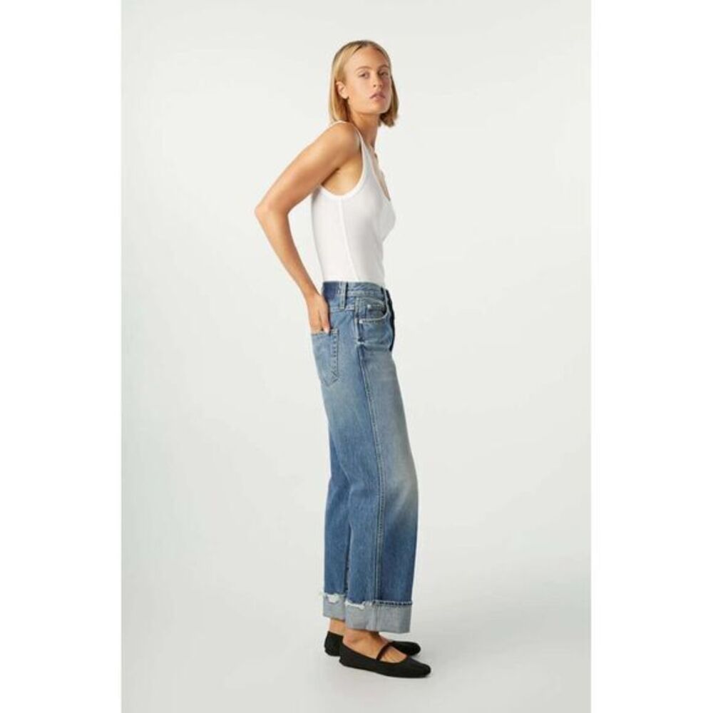 AMO Jeans size 30 Sonia Straight Leg Cuffed Taboo Wash Casual Minimalist Denim - Picture 4 of 12